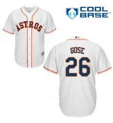 Youth Majestic Houston Astros #26 Anthony Gose Replica White Home Cool Base MLB Jersey