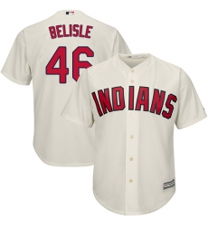 Men's Majestic Cleveland Indians #46 Matt Belisle Replica Cream Alternate 2 Cool Base MLB Jersey
