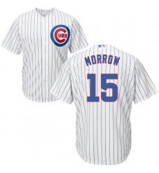Men's Majestic Chicago Cubs #15 Brandon Morrow Replica White Home Cool Base MLB Jersey