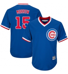 Youth Majestic Chicago Cubs #15 Brandon Morrow Replica Royal Blue Cooperstown Cool Base MLB Jersey