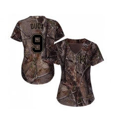Women's Kansas City Royals #9 Lucas Duda Authentic Camo Realtree Collection Flex Base Baseball Jersey