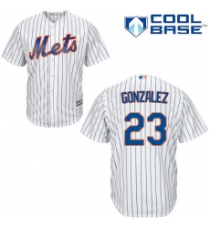 Youth Majestic New York Mets #23 Adrian Gonzalez Replica White Home Cool Base MLB Jersey