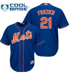 Youth Majestic New York Mets #21 Todd Frazier Replica Royal Blue Alternate Home Cool Base MLB Jersey