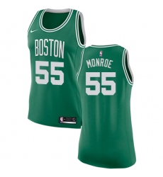 Women's Nike Boston Celtics #55 Greg Monroe Swingman Green(White No.) Road NBA Jersey - Icon Edition