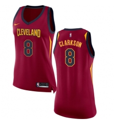 Women's Nike Cleveland Cavaliers #8 Jordan Clarkson Swingman Maroon NBA Jersey - Icon Edition