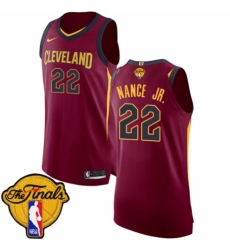 Youth Nike Cleveland Cavaliers #22 Larry Nance Jr. Authentic Maroon 2018 NBA Finals Bound NBA Jersey - Icon Edition