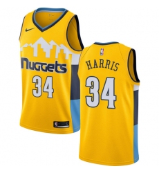 Youth Nike Denver Nuggets #34 Devin Harris Swingman Gold Alternate NBA Jersey Statement Edition
