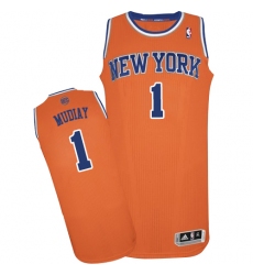 Women's Adidas New York Knicks #1 Emmanuel Mudiay Authentic Orange Alternate NBA Jersey