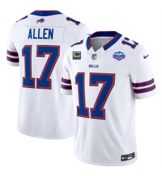 Men's Buffalo Bills #17 Josh Allen White 2025 F.U.S.E. With Farewell And 4-Star C Vapor Untouchable Limited Football Stitched Jersey