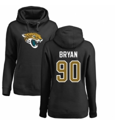 NFL Women's Nike Jacksonville Jaguars #90 Taven Bryan Black Name & Number Logo Pullover Hoodie