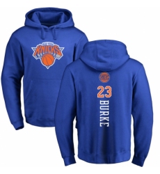 NBA Nike New York Knicks #23 Trey Burke Royal Blue Backer Pullover Hoodie