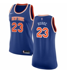 Women's Nike New York Knicks #23 Trey Burke Swingman Royal Blue NBA Jersey - Icon Edition