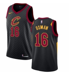 Men's Nike Cleveland Cavaliers #16 Cedi Osman Swingman Black NBA Jersey Statement Edition