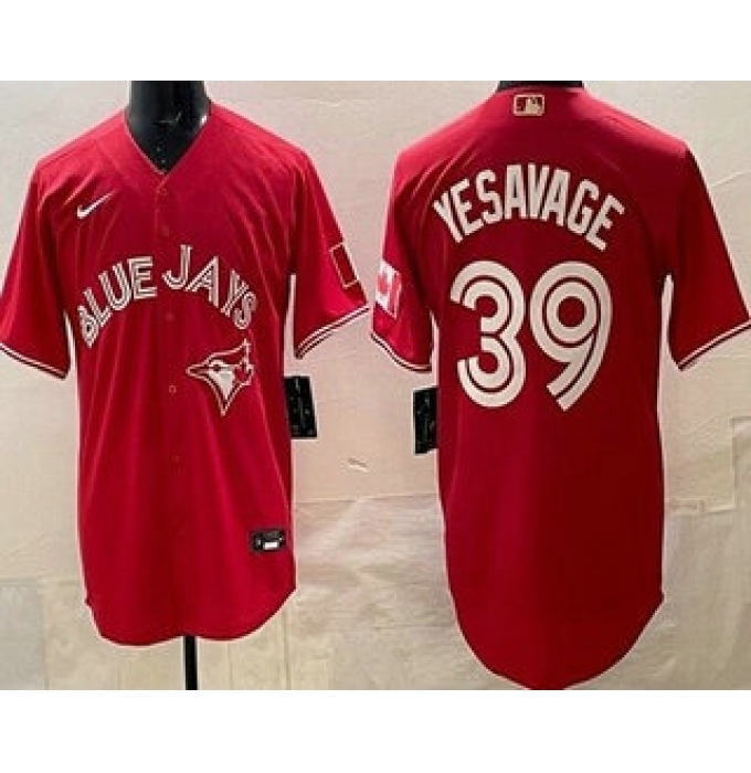 Men's Toronto Blue Jays #39 Trey Yesavage Red Cool Base Jersey