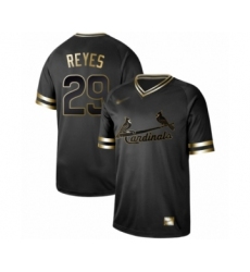 Men's St. Louis Cardinals #29 lex Reyes Authentic Black Gold Fashion Baseball Jersey