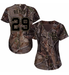 Women's Majestic St. Louis Cardinals #29 lex Reyes Authentic Camo Realtree Collection Flex Base MLB Jersey