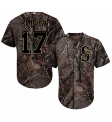 Men's Majestic Seattle Mariners #17 Mitch Haniger Authentic Camo Realtree Collection Flex Base MLB Jersey