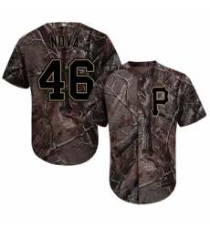 Men's Majestic Pittsburgh Pirates #46 Ivan Nova Authentic Camo Realtree Collection Flex Base MLB Jersey