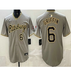 Men's Pittsburgh Pirates #6 Konnor Griffin Grey Limited Jersey