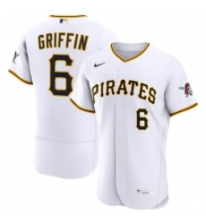 Men's Pittsburgh Pirates #6 Konnor Griffin Nike White Home Authentic Jersey