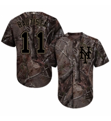 Youth Majestic New York Mets #11 Jose Bautista Authentic Camo Realtree Collection Flex Base MLB Jersey