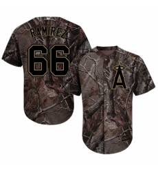 Men's Majestic Los Angeles Angels of Anaheim #66 J. C. Ramirez Authentic Camo Realtree Collection Flex Base MLB Jersey