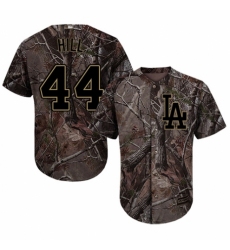 Men's Majestic Los Angeles Dodgers #44 Rich Hill Authentic Camo Realtree Collection Flex Base MLB Jersey