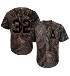 Men's Majestic Los Angeles Angels of Anaheim #32 Cam Bedrosian Authentic Camo Realtree Collection Flex Base MLB Jersey
