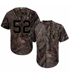 Youth Majestic Kansas City Royals #52 Justin Grimm Authentic Camo Realtree Collection Flex Base MLB Jersey