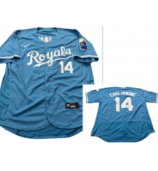 Men's Kansas City Royals #14 Jac Caglianone Light Blue Flexbase Stitched MLB Jersey