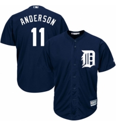 Youth Majestic Detroit Tigers #11 Sparky Anderson Replica Navy Blue Alternate Cool Base MLB Jersey
