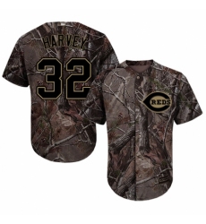 Men's Majestic Cincinnati Reds #32 Matt Harvey Authentic Camo Realtree Collection Flex Base MLB Jersey