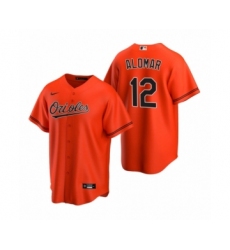 Men's Baltimore Orioles #12 Roberto Alomar Nike Orange 2020 Replica Alternate Jersey