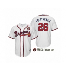 Men's 2019 Armed Forces Day Mike Foltynewicz #26 Atlanta Braves White Jersey