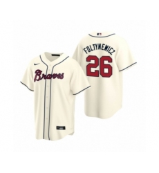 Women Atlanta Braves #26 Mike Foltynewicz Nike Cream 2020 Replica Alternate Jersey