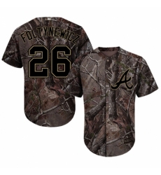Youth Majestic Atlanta Braves #26 Mike Foltynewicz Authentic Camo Realtree Collection Flex Base MLB Jersey