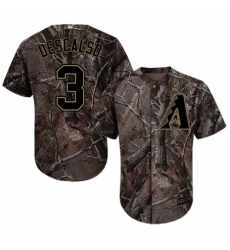 Youth Majestic Arizona Diamondbacks #3 Daniel Descalso Authentic Camo Realtree Collection Flex Base MLB Jersey
