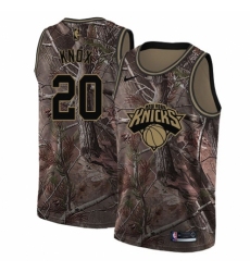 Women's Nike New York Knicks #20 Kevin Knox Swingman Camo Realtree Collection NBA Jersey