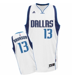 Men's Nike Dallas Mavericks #13 Jalen Brunson Swingman White Home NBA Jersey - Association Edition