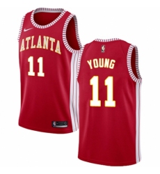 Men's Nike Atlanta Hawks #11 Trae Young Swingman Red NBA Jersey Statement Edition