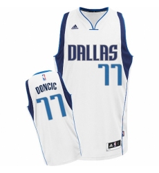 Youth Nike Dallas Mavericks #77 Luka Doncic Swingman White Home NBA Jersey - Association Edition