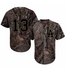 Youth Majestic Los Angeles Dodgers #13 Max Muncy Authentic Camo Realtree Collection Flex Base MLB Jersey