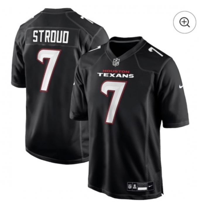 Men's Houston Texans #7 CJ Stroud Black Fashion Limited Stitched Football Jersey