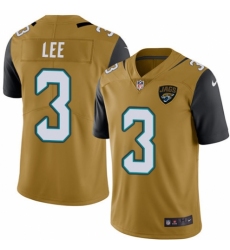 Youth Nike Jacksonville Jaguars #3 Tanner Lee Limited Gold Rush Vapor Untouchable NFL Jersey
