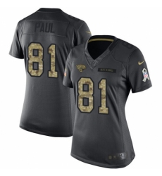 Women's Nike Jacksonville Jaguars #81 Niles Paul Limited Black 2016 Salute to Service NFL Jersey