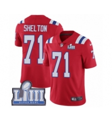 Youth Nike New England Patriots #71 Danny Shelton Red Alternate Vapor Untouchable Limited Player Super Bowl LIII Bound NFL Jersey
