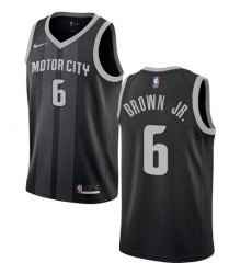 Women's Nike Detroit Pistons #6 Bruce Brown Jr. Swingman Black NBA Jersey - City Edition