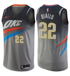 Youth Nike Oklahoma City Thunder #22 Hamidou Diallo Swingman Gray NBA Jersey - City Edition