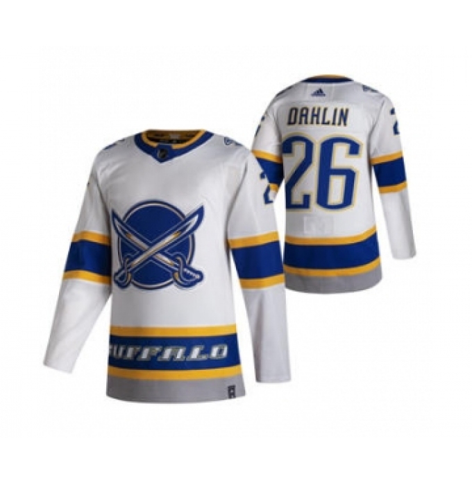Men's Buffalo Sabres #26 Rasmus Dahlin White 2020-21 Reverse Retro Alternate Hockey Jersey