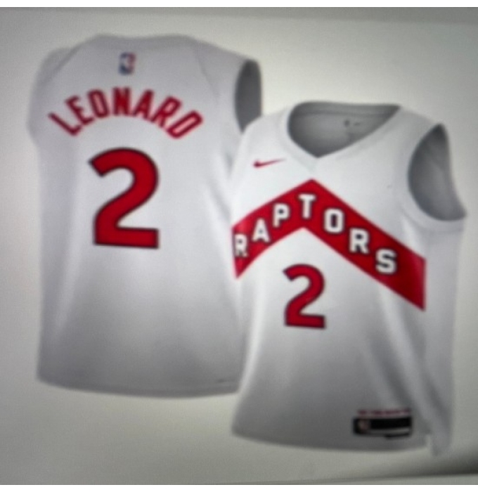 Men's NBA Toronto Raptors #2 Kawhi Leonard Swingman White Basketball Jersey